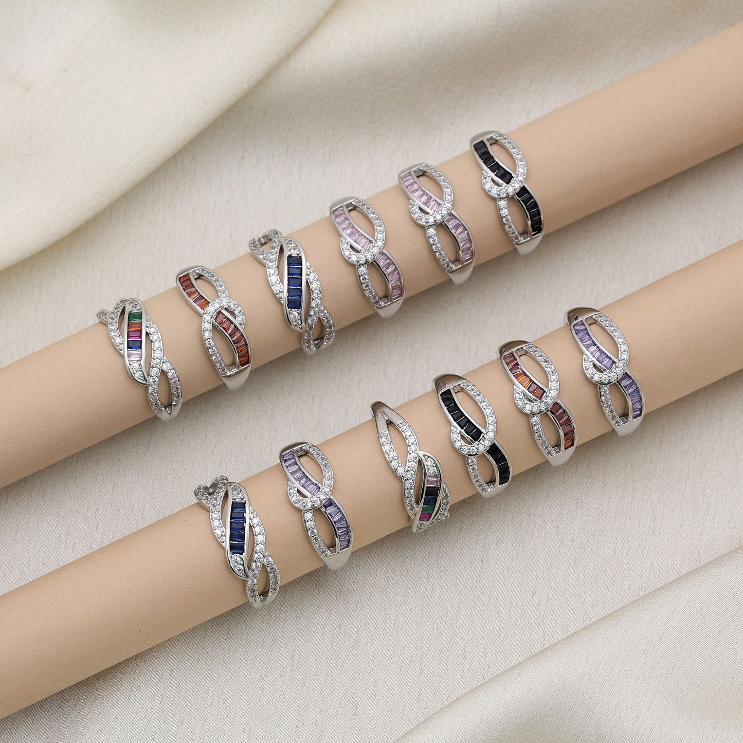 Multi Color Assorted Design Fashion Rings Combo Of 12 Pieces Trendy Stylish Daily Wear Rings Set