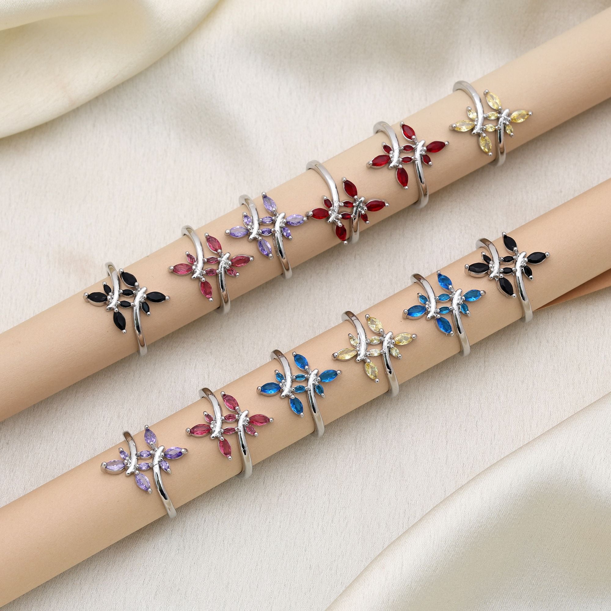 Multi Color Assorted Design Fashion Rings Combo Of 12 Pieces Stylish M ...