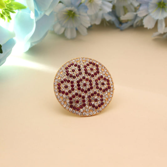 Rani Color Big Size Fashion Rings Elegant Statement Jewelry For Festive Party Wear