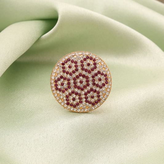 Rani Color Big Size Fashion Rings Elegant Statement Jewelry For Festive Party Wear