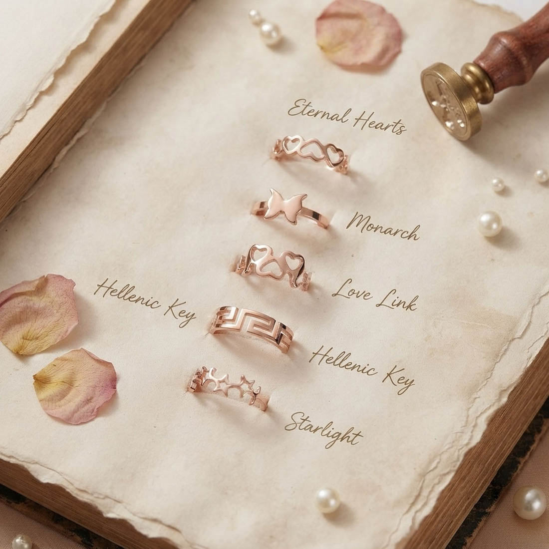 Gold Color Assorted Design Fashion Rings Combo Of 5 Pieces with Chic Fashion Jewelry Style