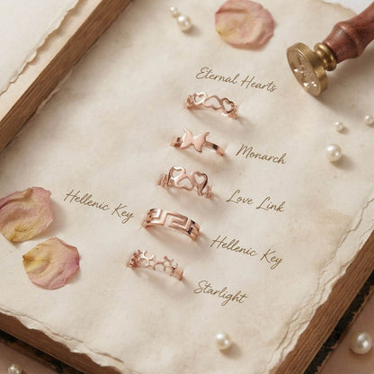 Gold Color Assorted Design Fashion Rings Combo Of 5 Pieces with Chic Fashion Jewelry Style