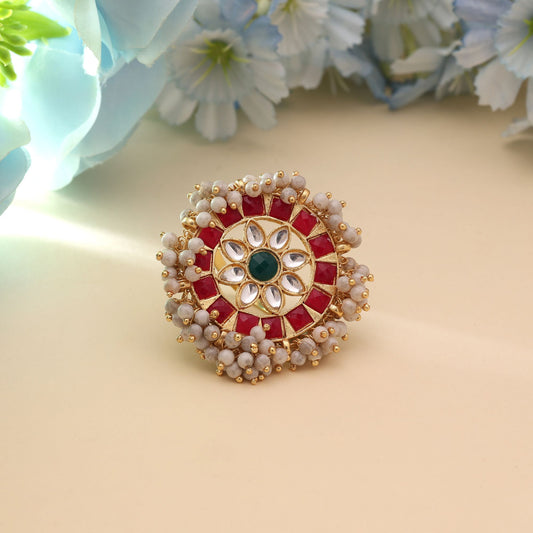 Rani & Green Color Big Size Fashion Rings Traditional Designer Statement Jewelry For Women