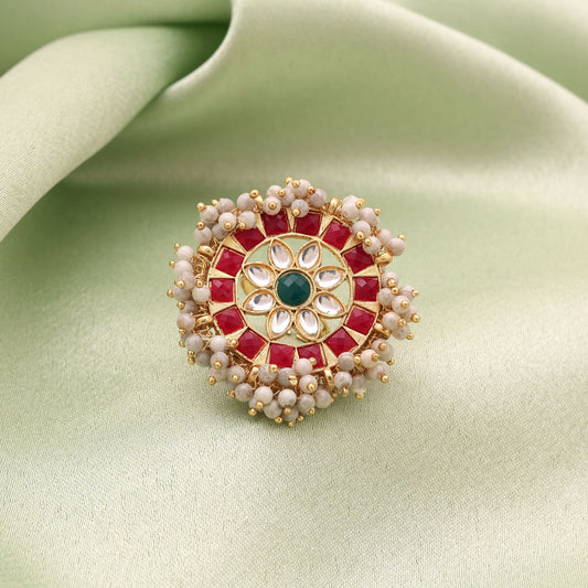 Rani & Green Color Big Size Fashion Rings Traditional Designer Statement Jewelry For Women
