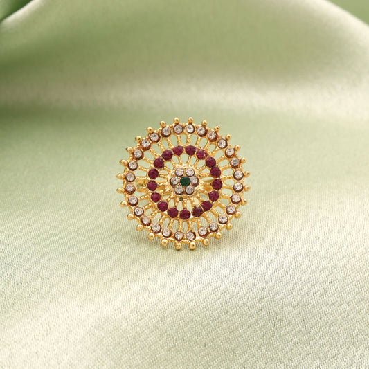 Rani Color Stone Fashion Rings Designer Ethnic Jewelry Elegant Fashion Ring For Women