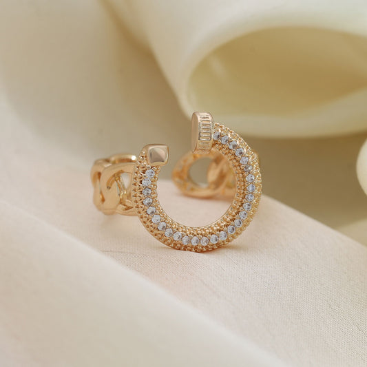 Gold Color Fashion Rings With Elegant Premium Fashion Jewelry Style