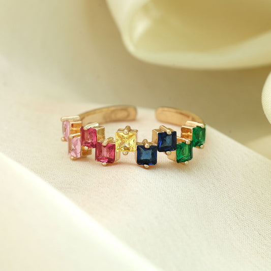 Multi Color Fashion Rings With Elegant Contemporary Fashion Ring Design