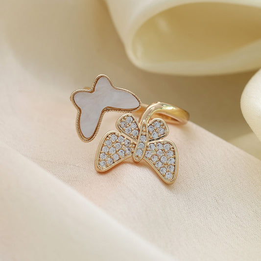 White Color Fashion Rings With Elegant Classic Designer Fashion Style