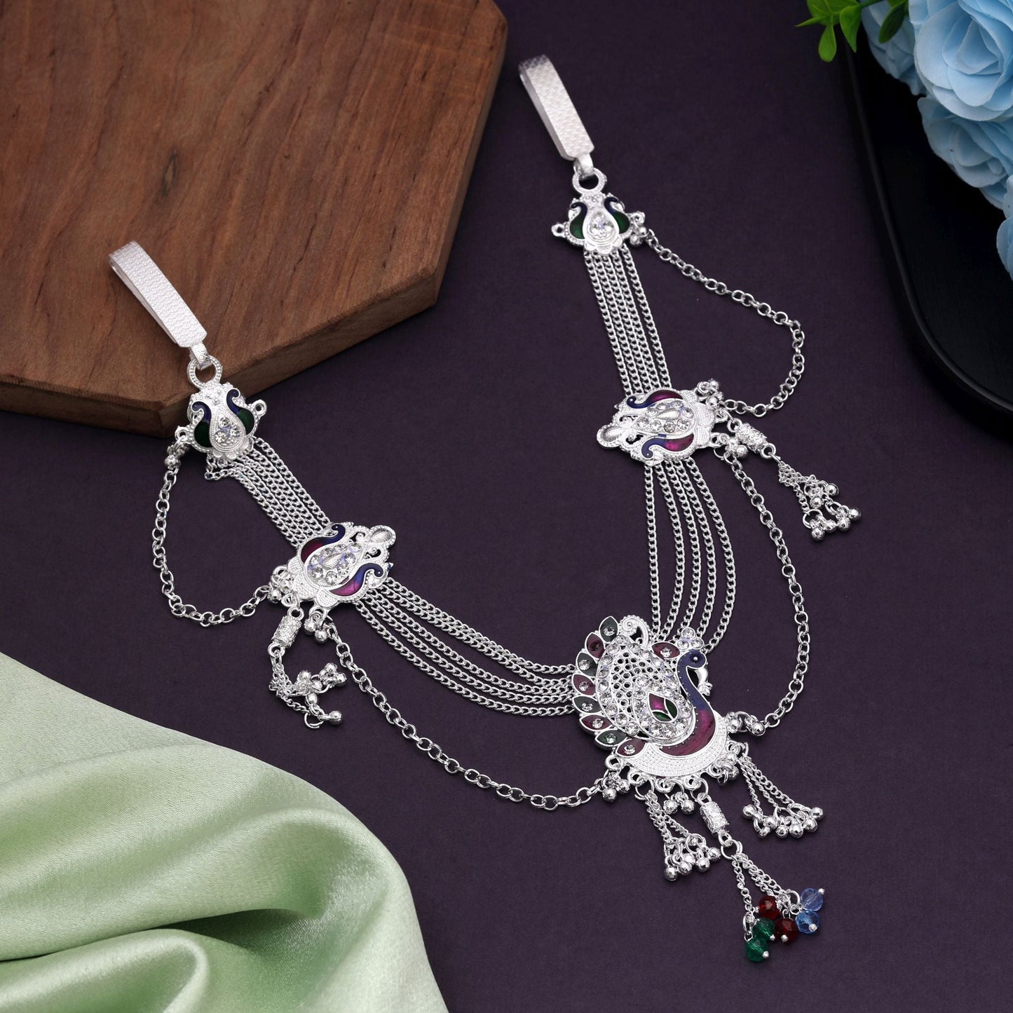 Multi Color Meena Work Kamarband Offering Vibrant Beauty For Wedding Celebrations