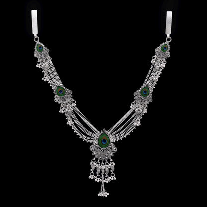 Multi Color Peacock Feather Kamarband Inspired By Heritage Motifs And Festive Elegance