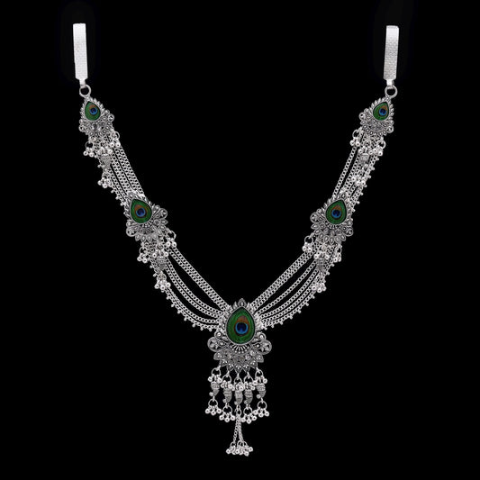 Multi Color Peacock Feather Kamarband Inspired By Heritage Motifs And Festive Elegance