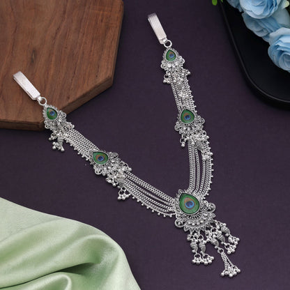 Multi Color Peacock Feather Kamarband Inspired By Heritage Motifs And Festive Elegance