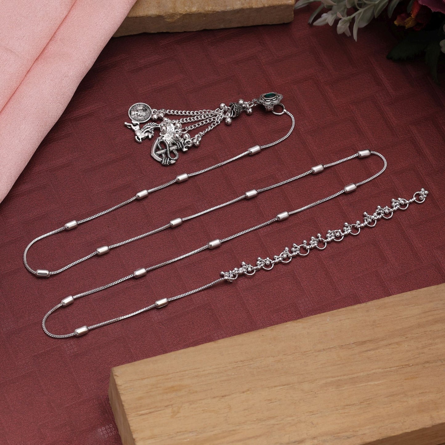 Silver Color Oxidised Kamarband Designed For Classical Dance And Weddings