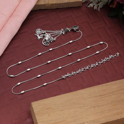 Silver Color Oxidised Kamarband Designed For Classical Dance And Weddings