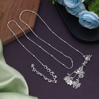 Silver Color Oxidised Kamarband Offering Bold Oxidised Beauty For Ethnic Wear