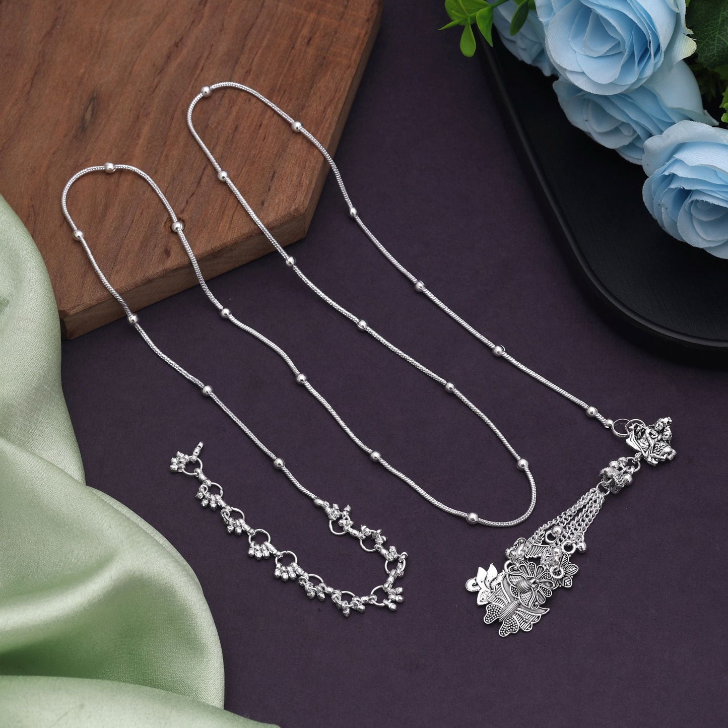 Silver Color Oxidised Kamarband Crafted To Elevate Traditional Fashion Looks