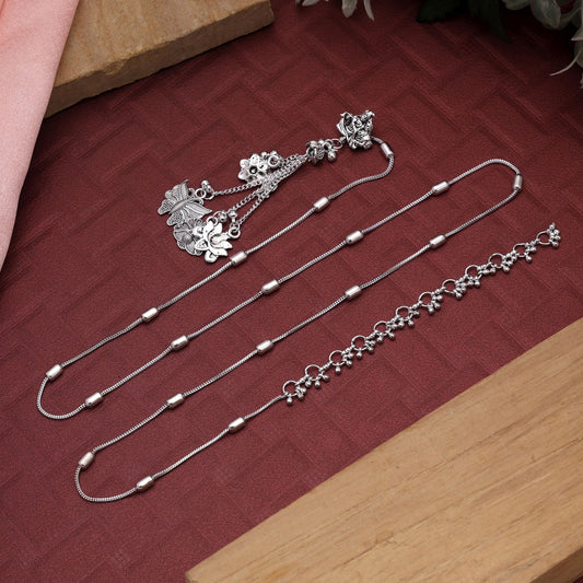 Silver Color Oxidised Kamarband Crafted To Elevate Traditional Fashion Looks