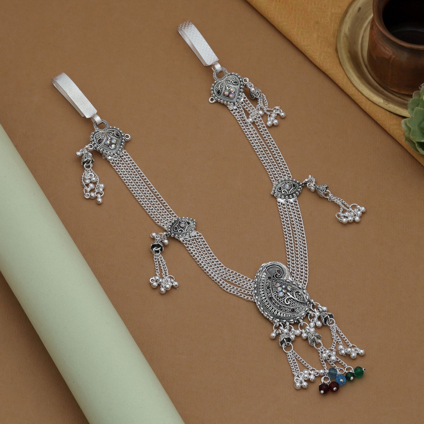 Assorted Color Oxidised Kamarband Traditional Ethnic Waist Belt Jewelry Collection
