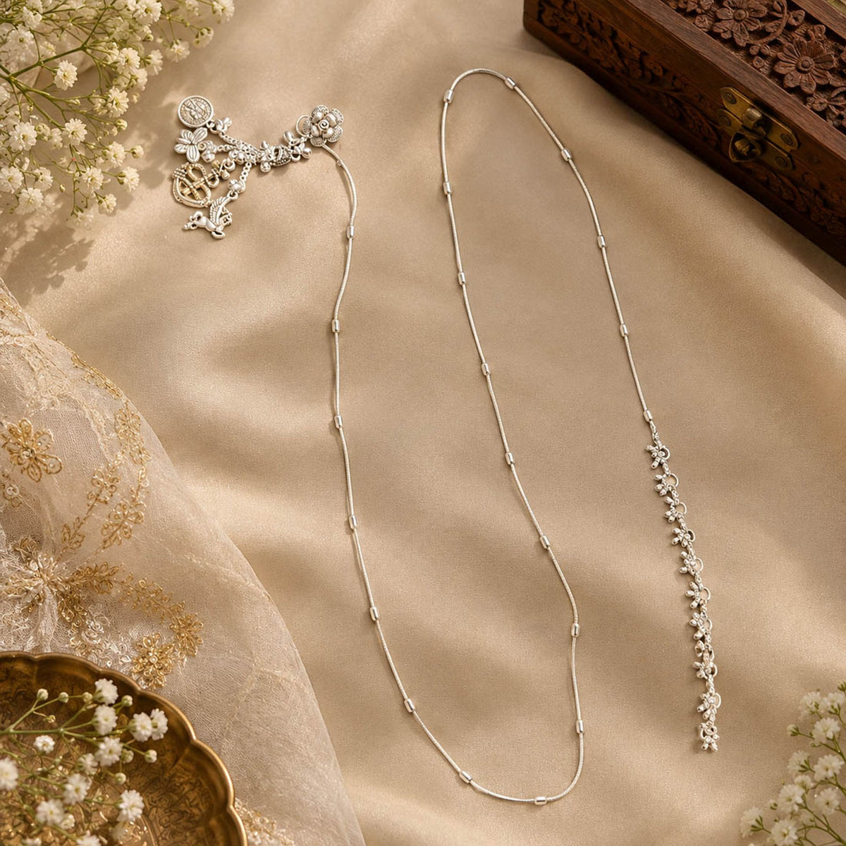 Silver Color Oxidised Kamarband With Stylish Traditional Festive Jewellery Appeal For Women