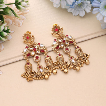 Rani Color Royal Party Collection Mattgold-Ohrringe