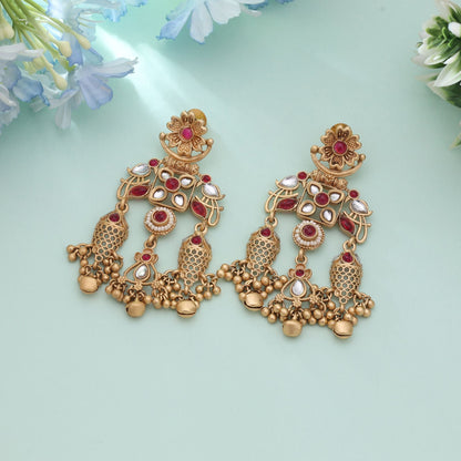 Rani Color Royal Party Collection Mattgold-Ohrringe