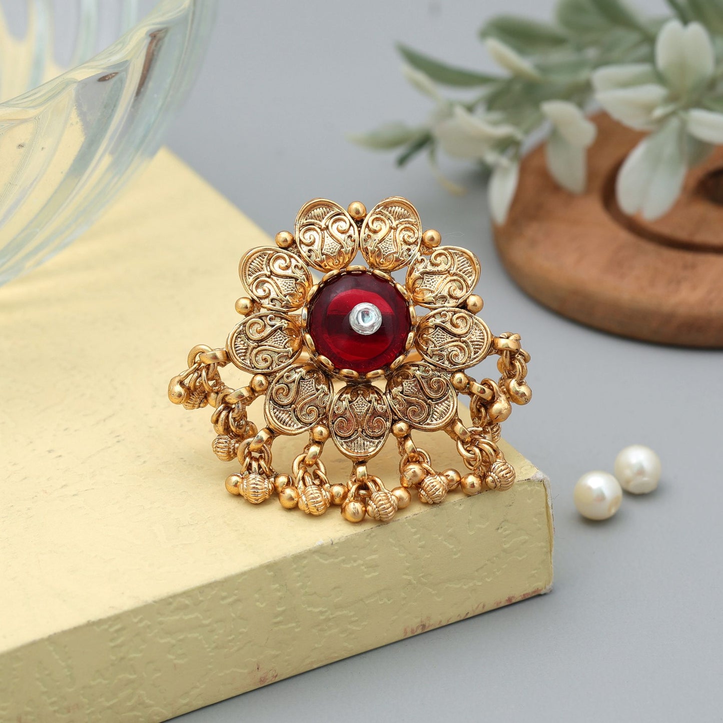 Rotgold Mattgoldringe Stilvolle traditionelle Schmuckkollektion