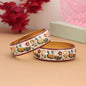 Multi Color Hand Painted Meenakari Bangle Featuring Artistic Enamel Finish