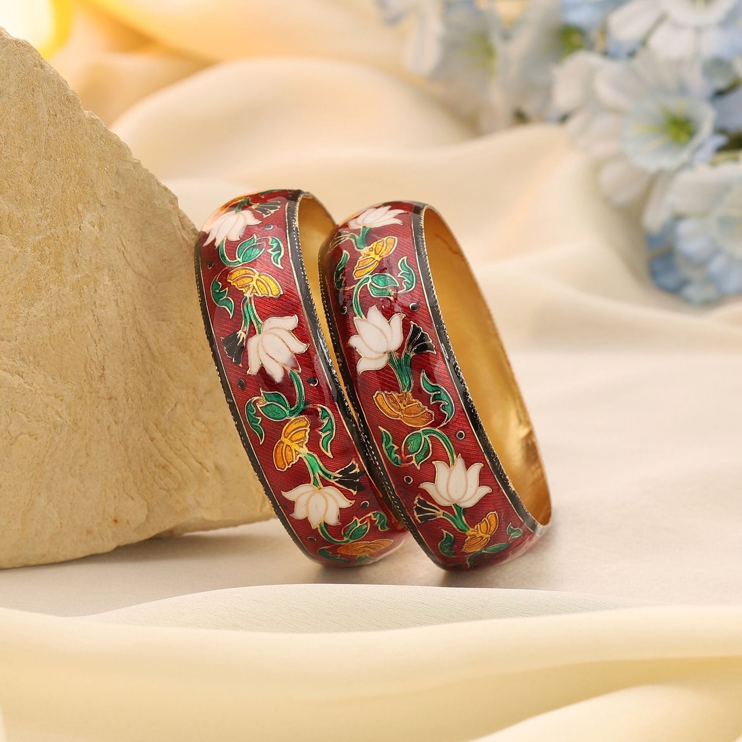 Multi Color Hand Painted Meenakari Bangle With Handcrafted Ethnic Beauty