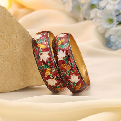Multi Color Hand Painted Meenakari Bangle With Handcrafted Ethnic Beauty