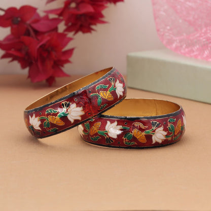 Multi Color Hand Painted Meenakari Bangle With Handcrafted Ethnic Beauty