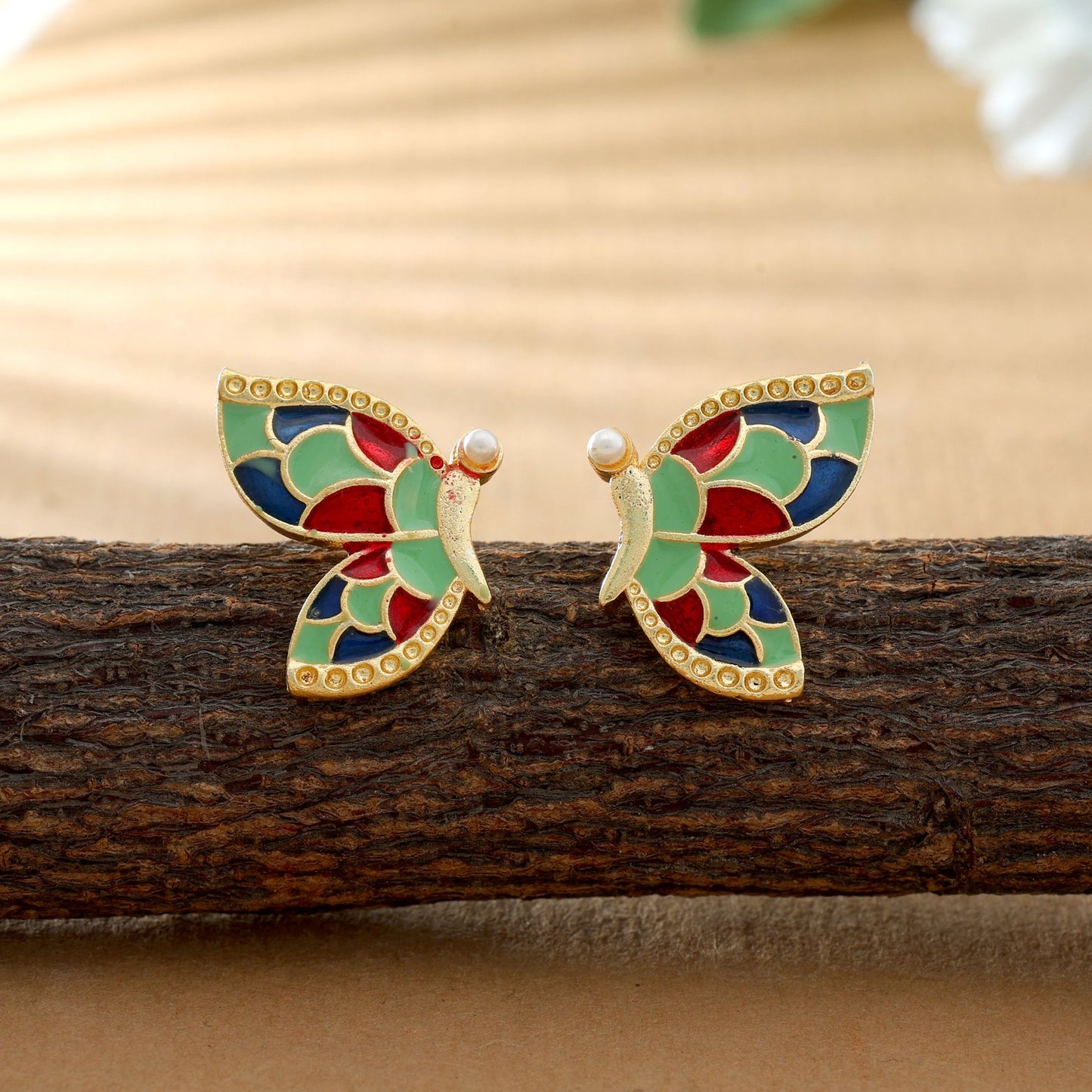 Mehrfarbige Meenakari Ohrringe Traditionelle elegante ethnische Party Schmuck Design
