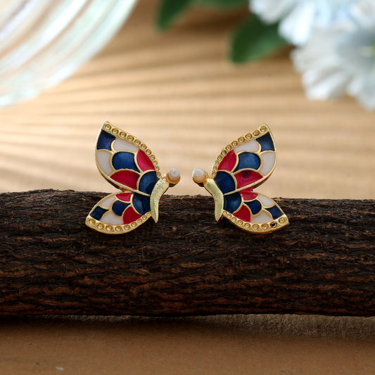 Multi Color Meenakari Earrings Elegant Ethnic Daily Wear Jewelry Collection