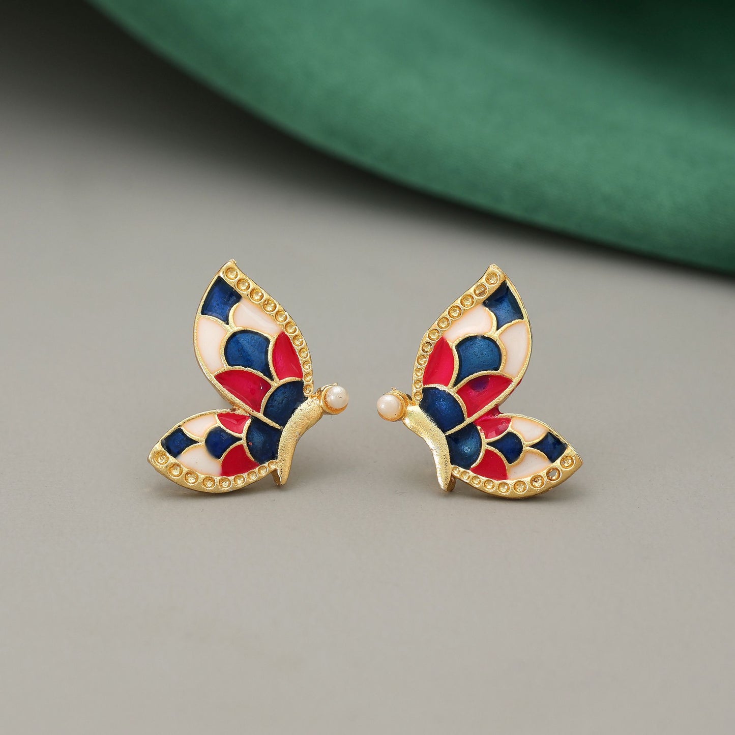 Mehrfarbige Meenakari Ohrringe Elegante ethnische Schmuckkollektion für den Alltag