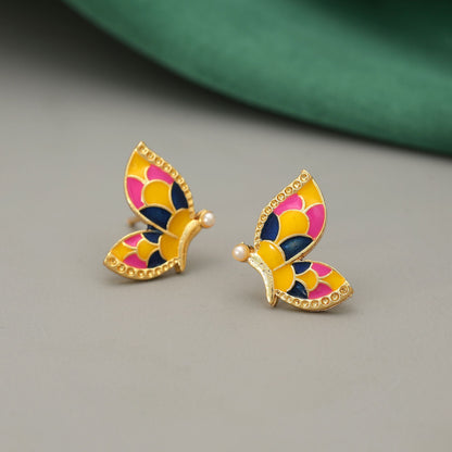 Mehrfarbige Meenakari Ohrringe Designer Festlicher traditioneller Schmuckstil