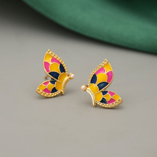 Multi Color Meenakari Earrings Designer Festive Traditional Jewelry Style