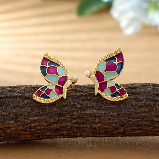 Multi Color Meenakari Earrings Royal Ethnic Statement Jewelry Collection
