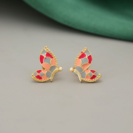 Multi Color Meenakari Earrings Stylish Traditional Ethnic Jewelry Collection