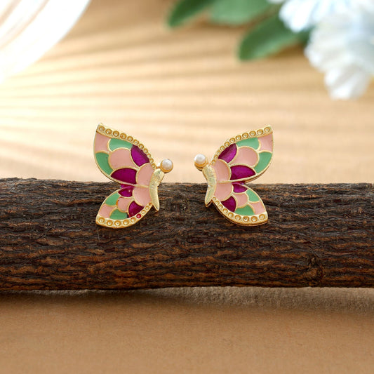 Multi Color Meenakari Earrings Designer Wedding Festive Jewelry Style