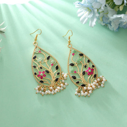 Multi Color Meenakari Earrings Classic Festive Traditional Jewelry Design