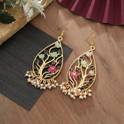 Multi Color Meenakari Earrings Classic Festive Traditional Jewelry Design