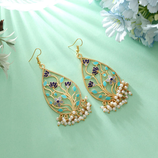 Multi Color Meenakari Earrings Traditional Ethnic Statement Jewelry Collection
