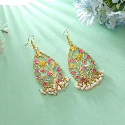 Multi Color Meenakari Earrings Designer Festive Jewelry Collection