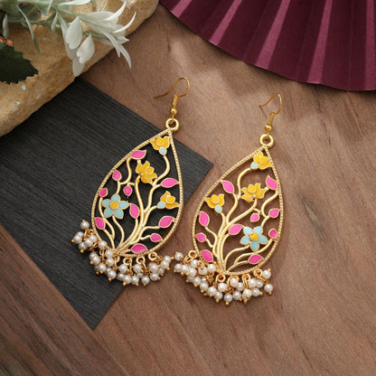 Multi Color Meenakari Earrings Designer Festive Jewelry Collection