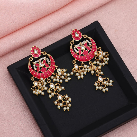 Rani Color Meenakari Ohrringe Elegante traditionelle Party-Schmuckkollektion Design