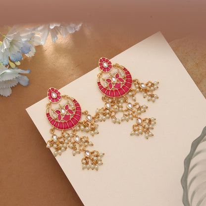 Rani Color Meenakari Ohrringe Elegante traditionelle Party-Schmuckkollektion Design