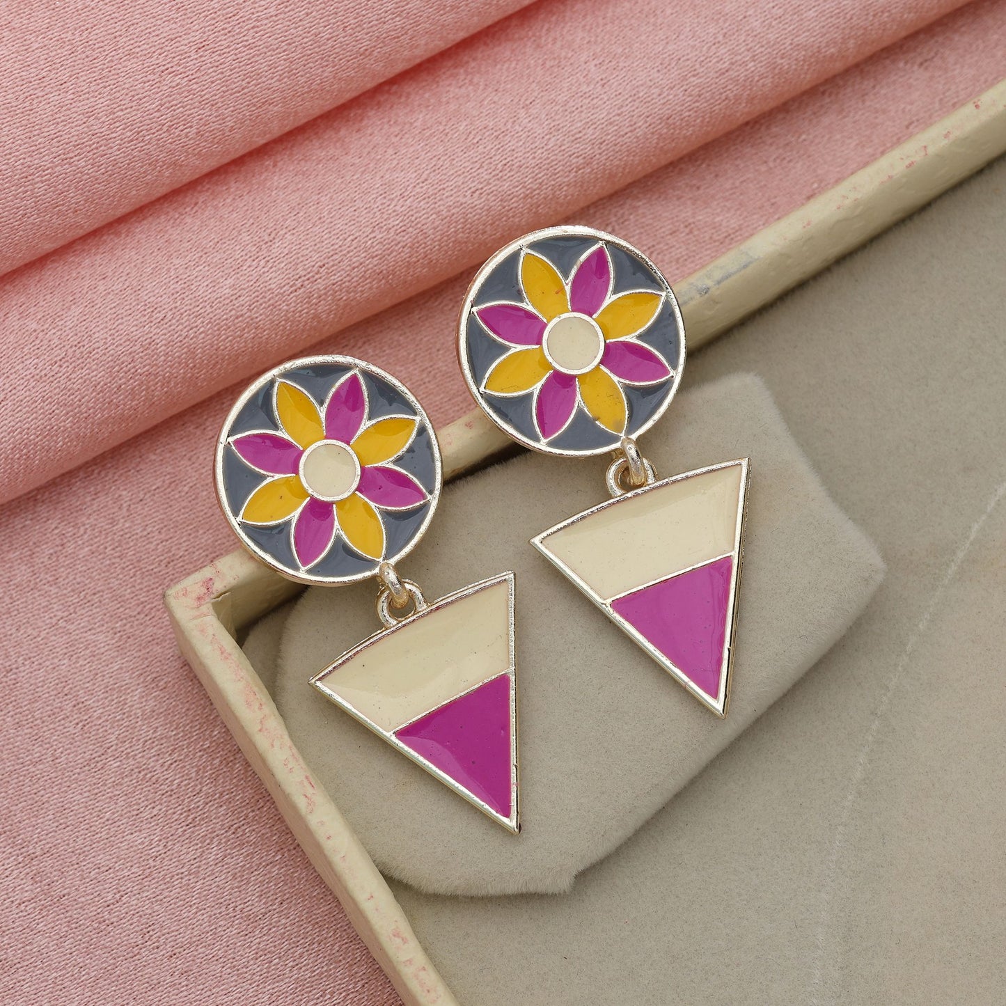 Rani Color Meenakari Ohrringe Königliche ethnische Hochzeits-Statement-Schmuckkollektion Design