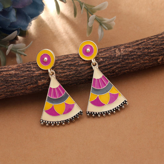 Rani Color Meenakari Ohrringe Klassisches traditionelles Brautschmuck-Kollektionsdesign