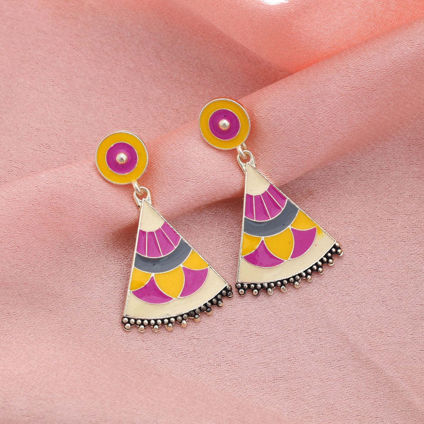 Rani Color Meenakari Ohrringe Klassisches traditionelles Brautschmuck-Kollektionsdesign