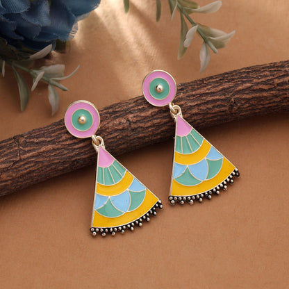 Gelbe Meenakari Ohrringe Elegante festliche ethnische Schmuckkollektion Design