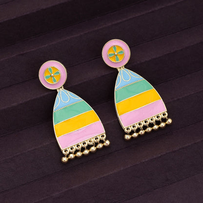 Multi Color Meenakari Earrings Designer Festive Ethnic Jewelry